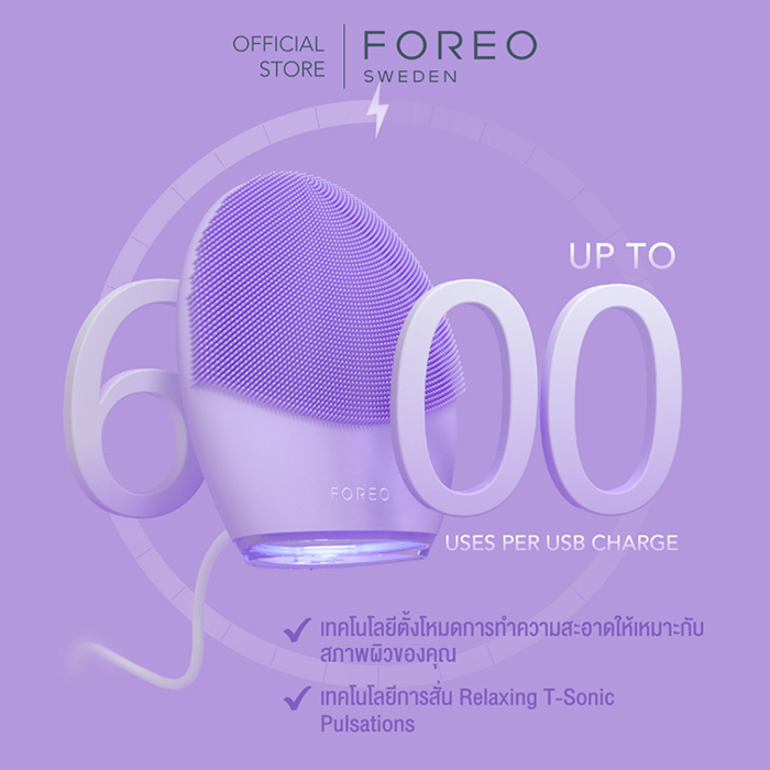 เครื่องล้างหน้าสำหรับผิวแพ้ง่าย FOREO LUNA™ 4 Sensitive Skin 2 In 1 Smart Facial Cleansing & Firming Device