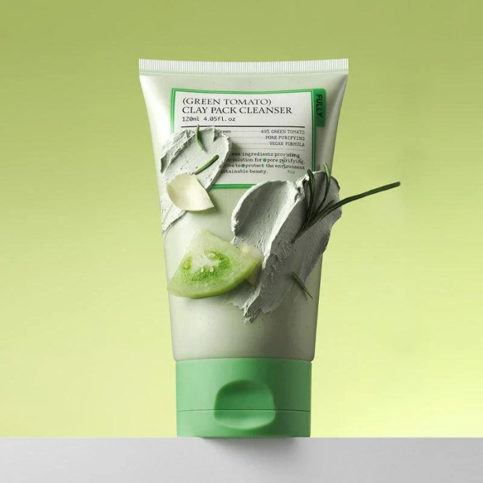 ผลิตภัณฑ์ดูแลผิวแบบ 2-in-1 FULLY Green Tomato Clay Mask Cleanser ผลิตภัณฑ์ดูแลผิวแบบ 2-in-1 FULLY Green Tomato Clay Mask Cleanser