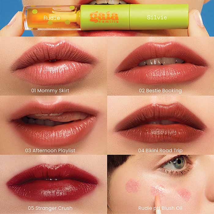 ลิปและบลัชออยล์ Gala Camille Rudie Dot & Silvie Velvet Lip