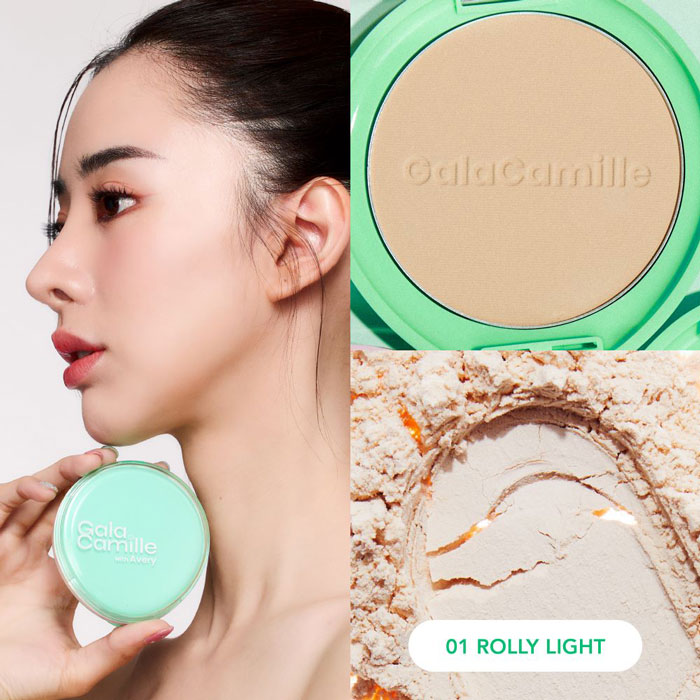 แป้งพัฟผสมรองพื้น Gala Camille Rolly Pop Soft Matte Foundation Powder