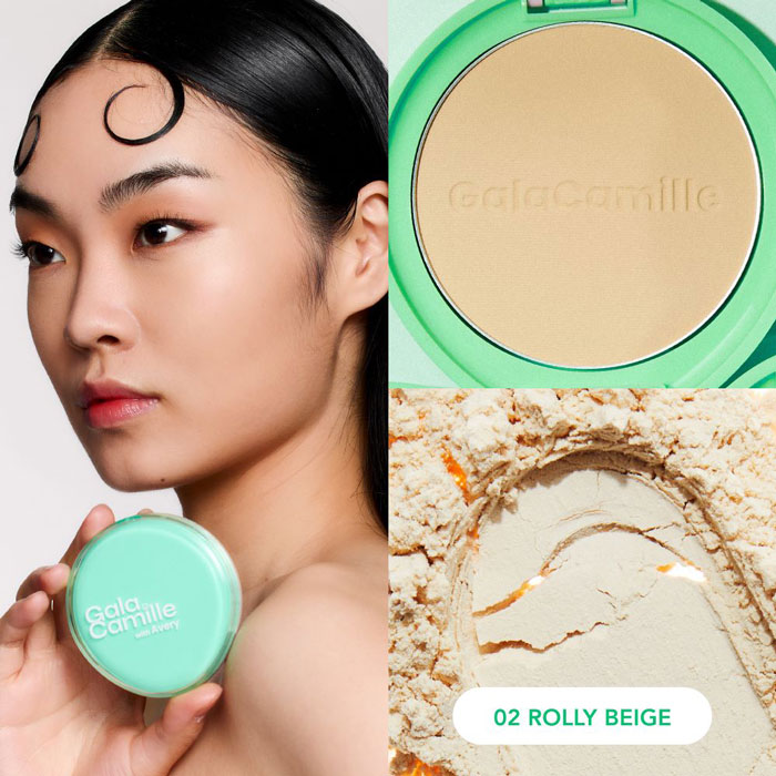 แป้งพัฟผสมรองพื้น Gala Camille Rolly Pop Soft Matte Foundation Powder