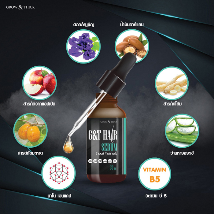 เซรั่มปลูกผม G&T Organic Hair Serum