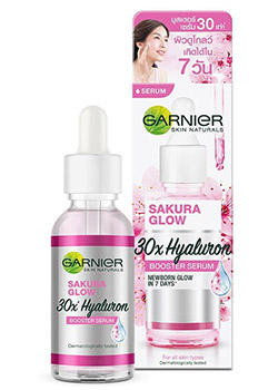 เซรั่มผิวใส Garnier Sakura Glow 30x Hyarulon Booster Serum