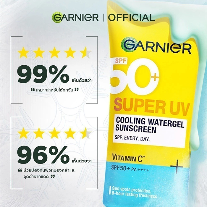 กันแดด Garnier Super UV Cooling Watergel Sunscreen