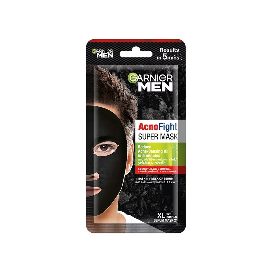 แผ่นมาส์ก GARNIER Men Acnofight Super Mask