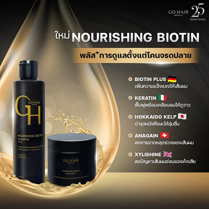 แชมพู GO HAIR Nourishing Biotin Shampoo