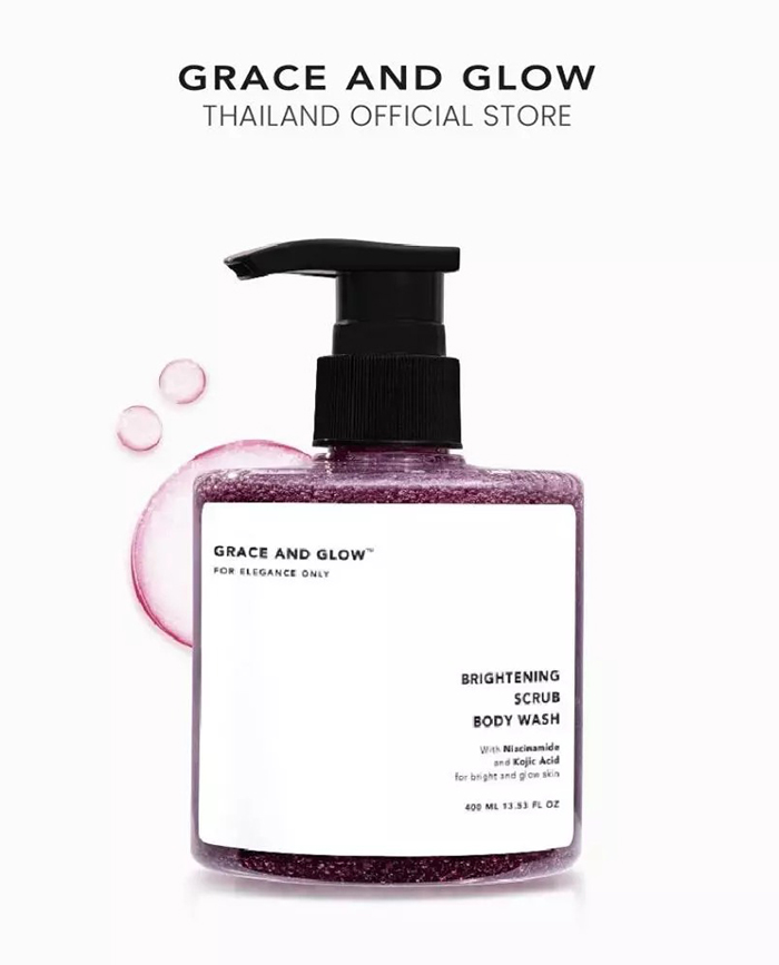 เจลอาบน้ำ Grace and Glow Brightening Scrub Body Wash