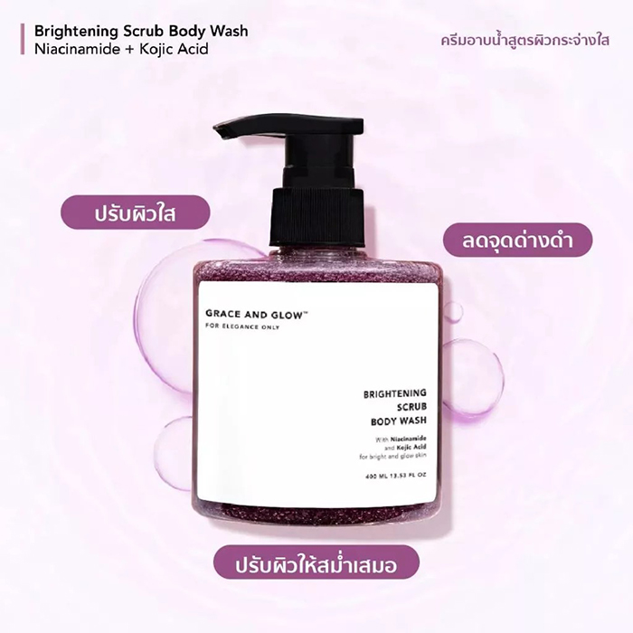 เจลอาบน้ำ Grace and Glow Brightening Scrub Body Wash