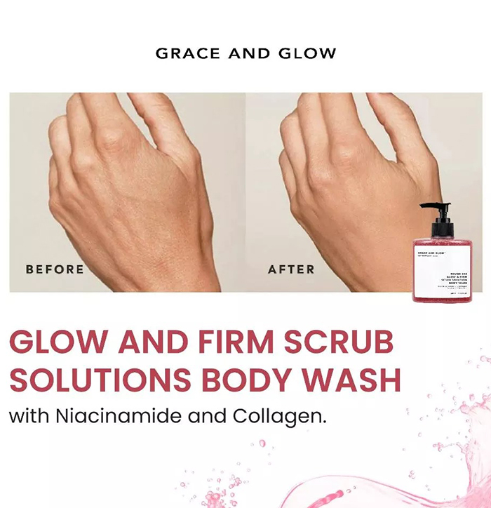 เจลอาบน้ำ Grace and Glow Rouge 540 Glow & Firm Scrub Solution Body Wash