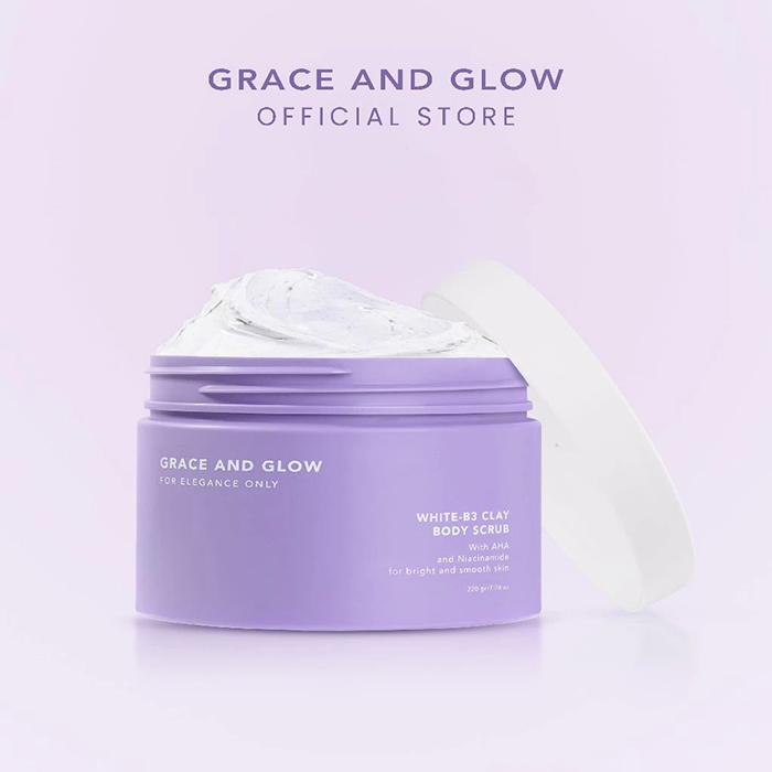 สครับผิวกาย Grace and Glow White-B3 Clay Body Scrub