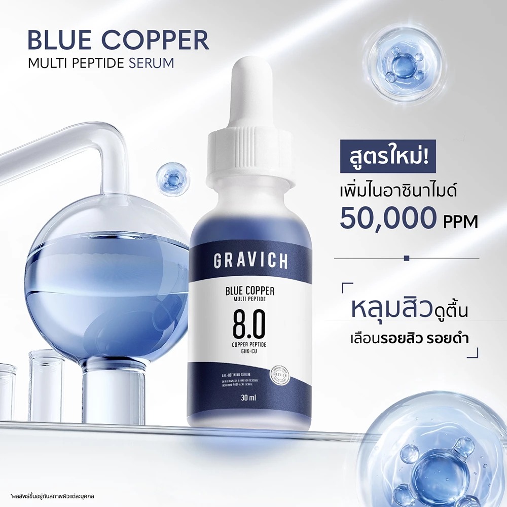 เซรั่มเปปไทด์ Gravich Blue Copper Multi Peptide Activator Serum
