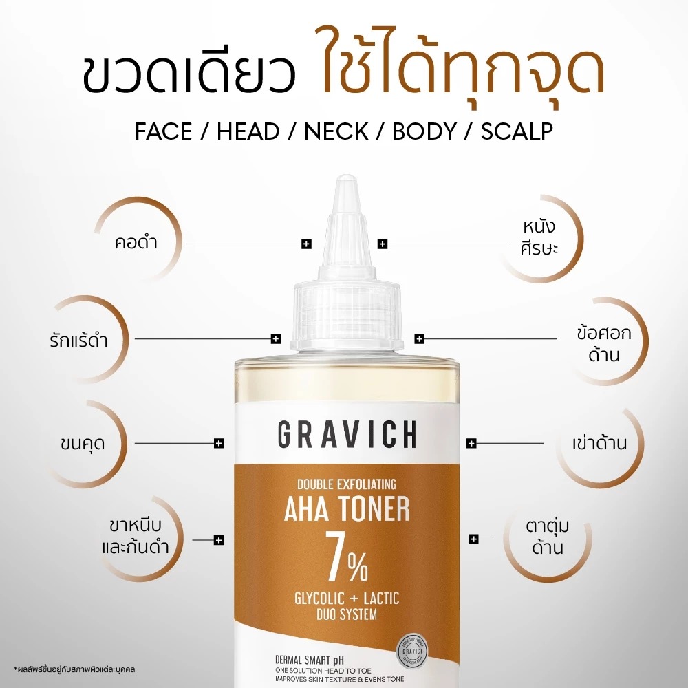 โทนเนอร์พิลลิ่งผิว Gravich Glyco Lactic Double AHA Exfoliating Toner โทนเนอร์พิลลิ่งผิว Gravich Glyco Lactic Double AHA Exfoliating Toner