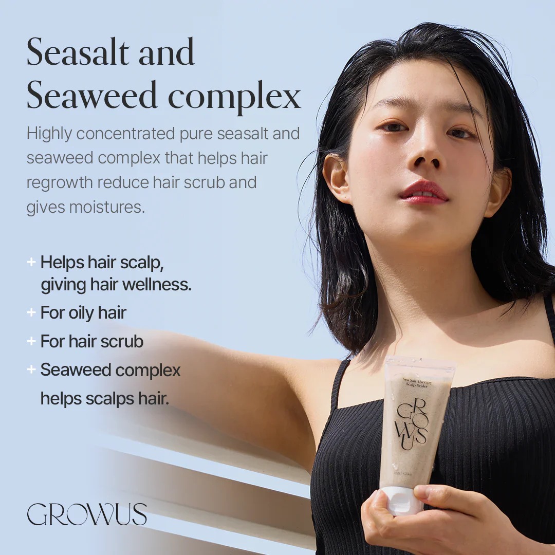 สครับผม GROWUS Sea Salt Therapy Scalp Scaler