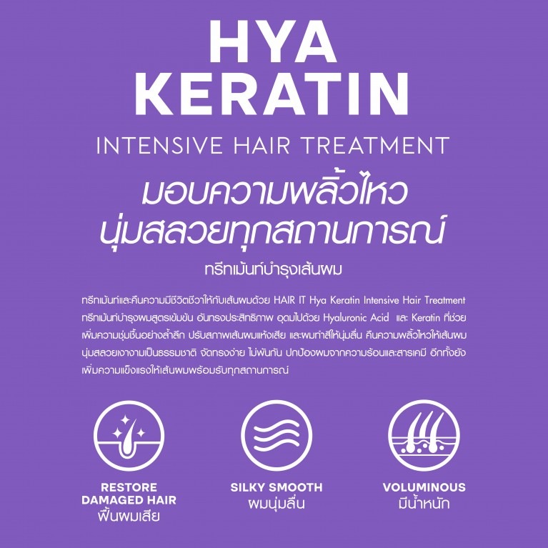 เคราตินบำรุงเส้นผม Hair It Hya Keratin Intensive Hair Treatment