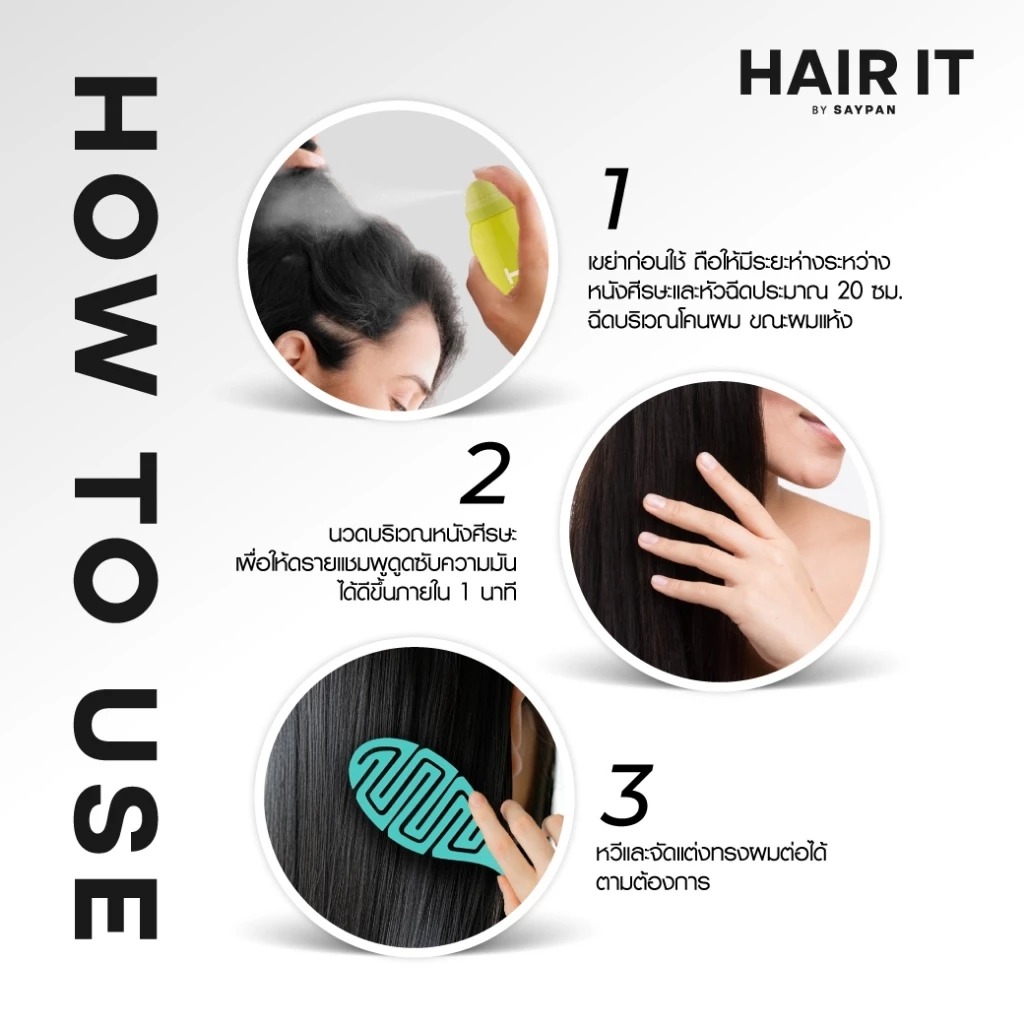 สเปร์ยแชมพูแห้ง Hair It Restore And Refresh Clean All For One