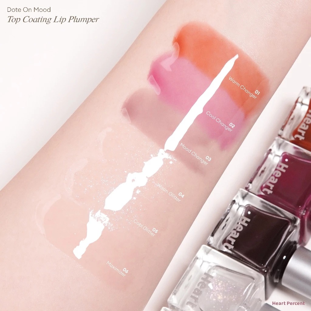 ลิปพลัมปิ้ง Heart Percent Dote On Mood Top Coating Lip Plumper