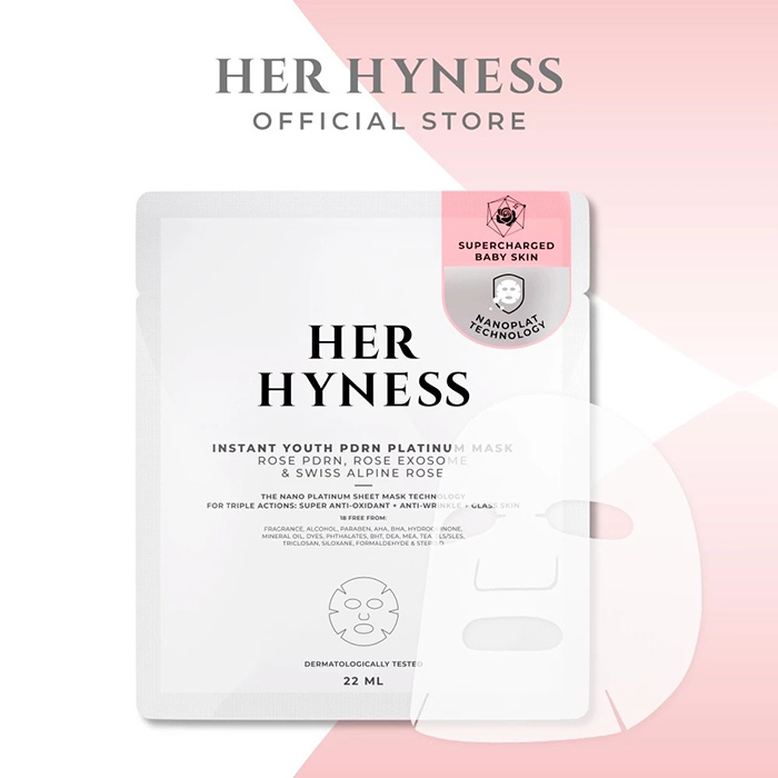 แผ่นมาส์กหน้า HER HYNESS Instant Youth PDRN Platinum Mask