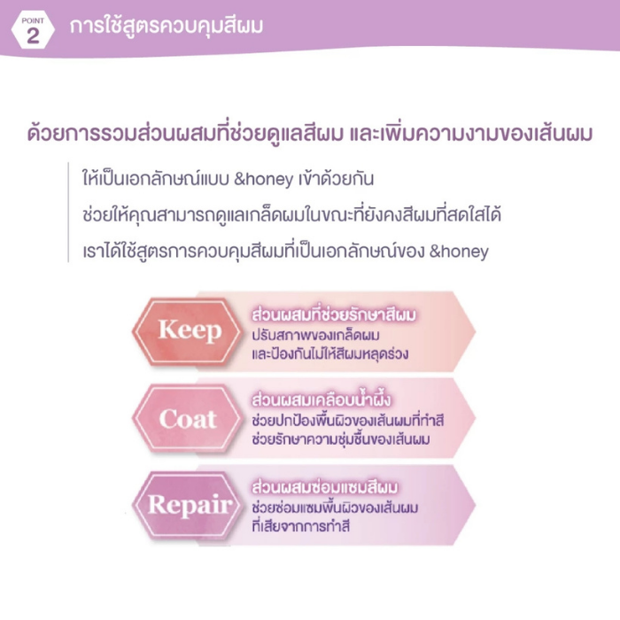 แชมพูสูตรล็อคสีผม &honey Color Control Repair Shampoo