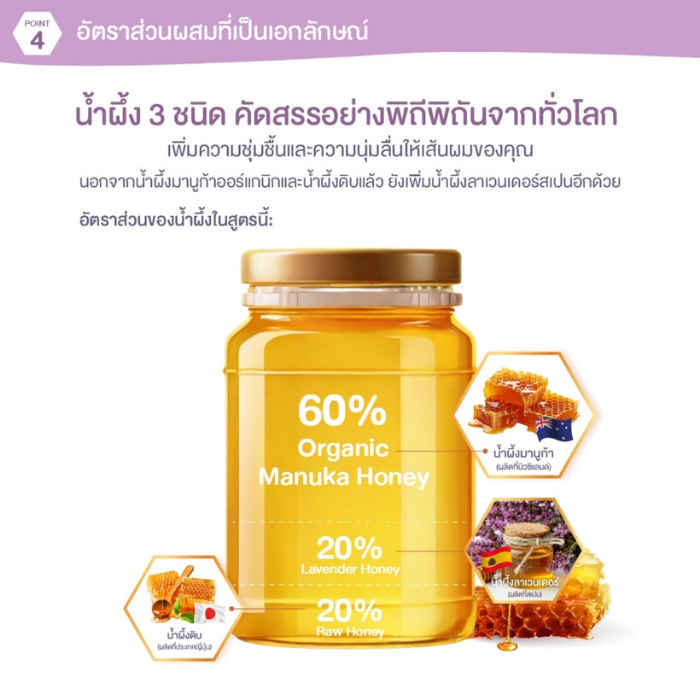 แชมพูสูตรล็อคสีผม &honey Color Control Repair Shampoo