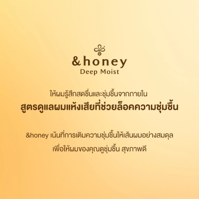 แชมพูสูตรดูแลผมแห้งเสีย &honey Deep Moist Shampoo