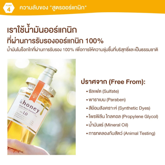 แชมพูสูตรดูแลผมแห้งเสีย &honey Deep Moist Shampoo