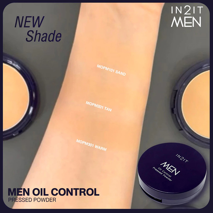 แป้งผสมรองพื้น IN2IT Men Oil Control Pressed Powder