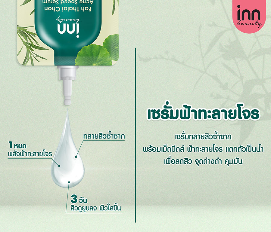 เซรั่ม ลดสิว Inn Beauty Fah Thalai Chon Acne Speed Serum