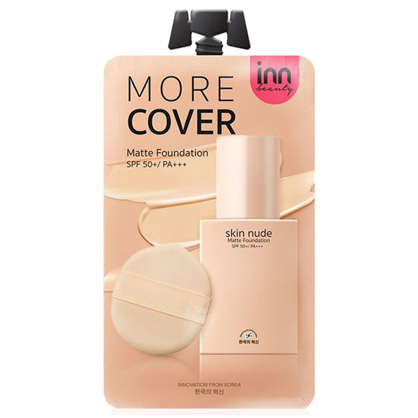 Inn Beauty Skin Nude Matte Foundation SPF 50  PA    รองพื้นไม่อุดตัน ไม่ตกร่อง กลบมิด ปิดทุกจุด