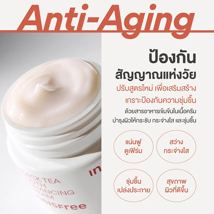 ไนท์ครีม Innisfree Black Tea Youth Enhancing Cream