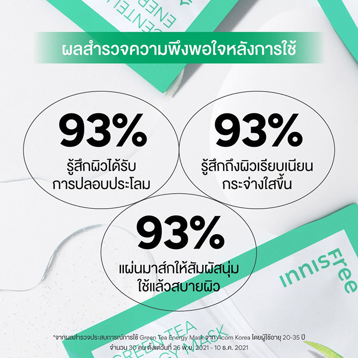 แผ่นมาส์กหน้า Innisfree Energy Mask แผ่นมาส์กหน้า Innisfree Energy Mask