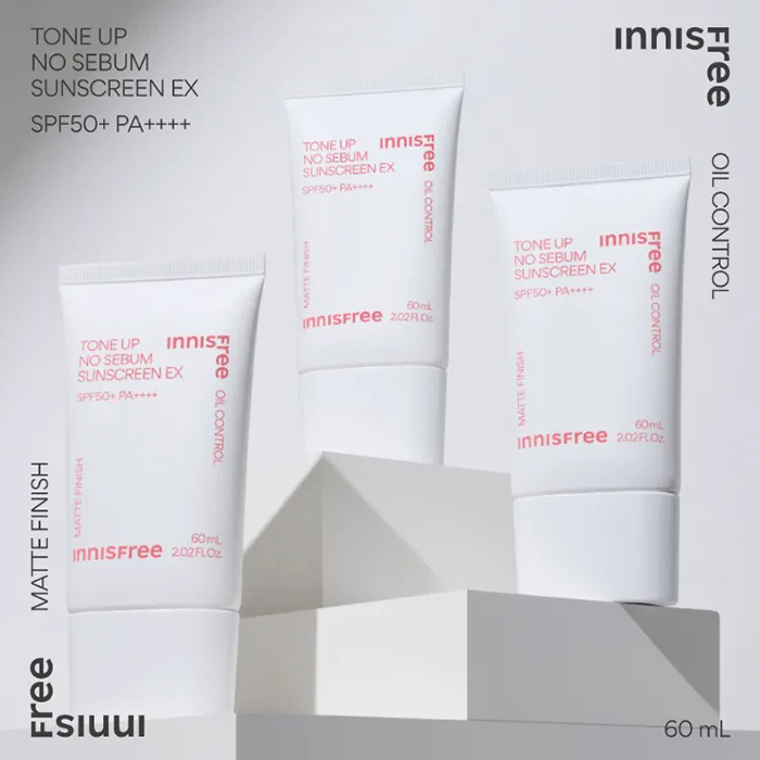 กันแดดโทนอัพ Innisfree Tone Up No Sebum Sunscreen SPF50+ PA++++ กันแดดโทนอัพ Innisfree Tone Up No Sebum Sunscreen SPF50+ PA++++