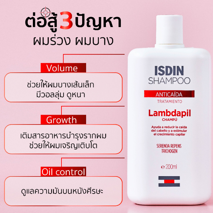 แชมพูลดผมร่วง ISDIN Lambdapil Anti-hair Loss Shampoo