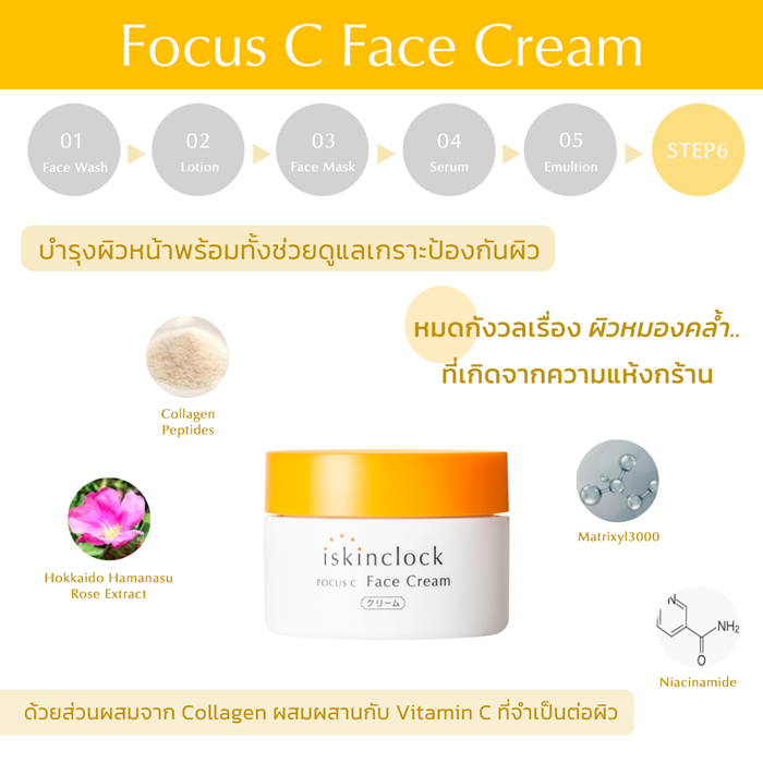 ครีมบำรุงผิวหน้า iskinclock Focus C Face Cream