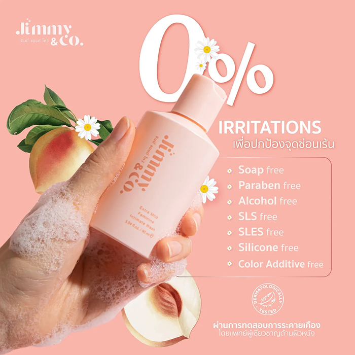 เซรั่มทำความสะอาดจุดซ่อนเร้น Jimmy & Co Feminine Intimate Wash