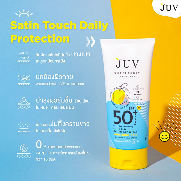 เซรั่มกันแดด JUV Everyday Whitening Face & Body Serum Sunscreen SPF50+ PA++++