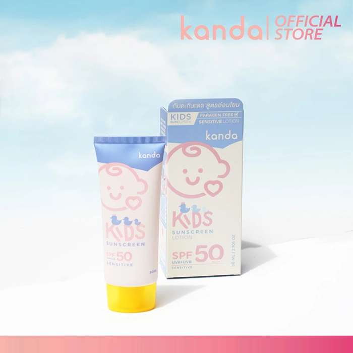 โลชั่นกันแดด KANDA Kids Sensitive Sunscreen Lotion SPF50 PA+++