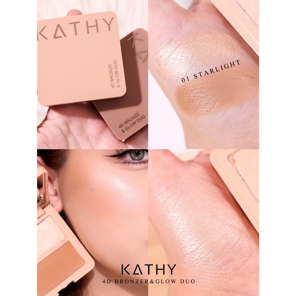 บรอนเซอร์ Kathy Amrez 4D Bronzer & Glow Duo