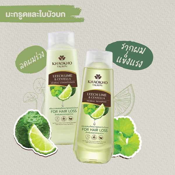 Khaokho Talaypu Leech Lime & Centella Herbal Shampoo