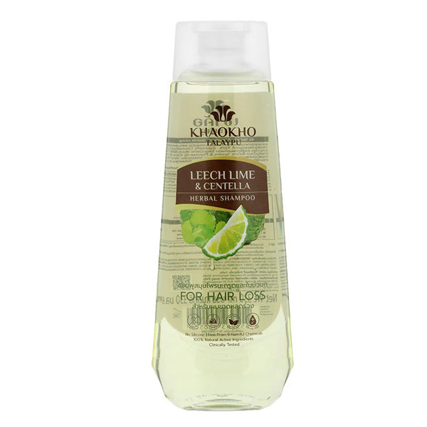 แชมพูสระผม Khaokho Talaypu Leech Lime & Centella Herbal Shampoo
