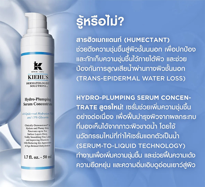 เซรั่ม Kiehl's Hydro-Plumping Serum Concentrate