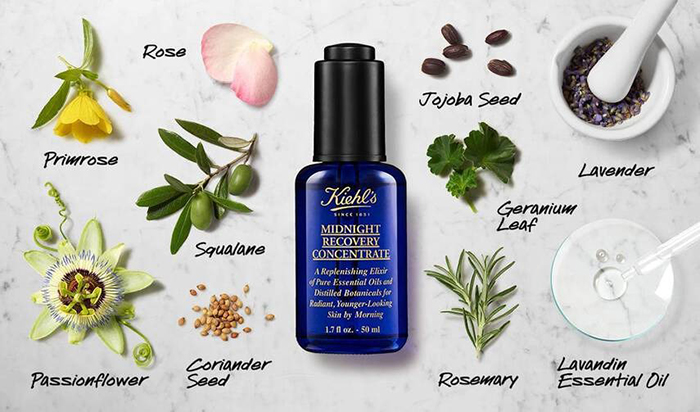 ออยล์บำรุงผิวหน้า Kiehl's Midnight Recovery Concentrate