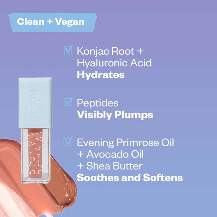 ลิปกลอส Kosas Wet Lip Oil Plumping Treatment Gloss