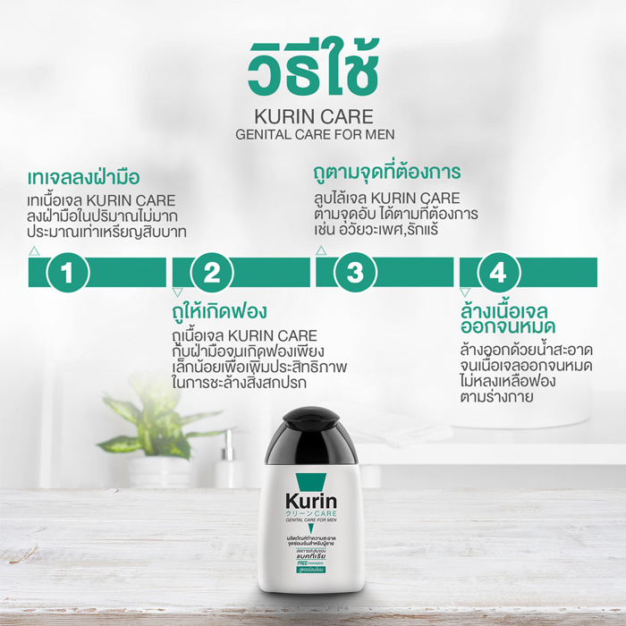 เจลทำความสะอาดจุดซ่อนเร้น Kurin Care Gentle Care For Men