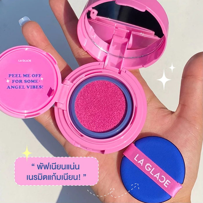 บลัชออน LA GLACE Baebie Vibes Cushion Blush Baebie in Love