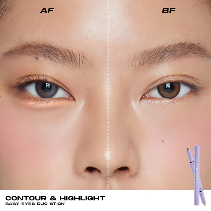 ไฮไลท์และคอนทัวร์ 2in1 LA GLACE Contour & Highlight Baby Eyes Duo Stick