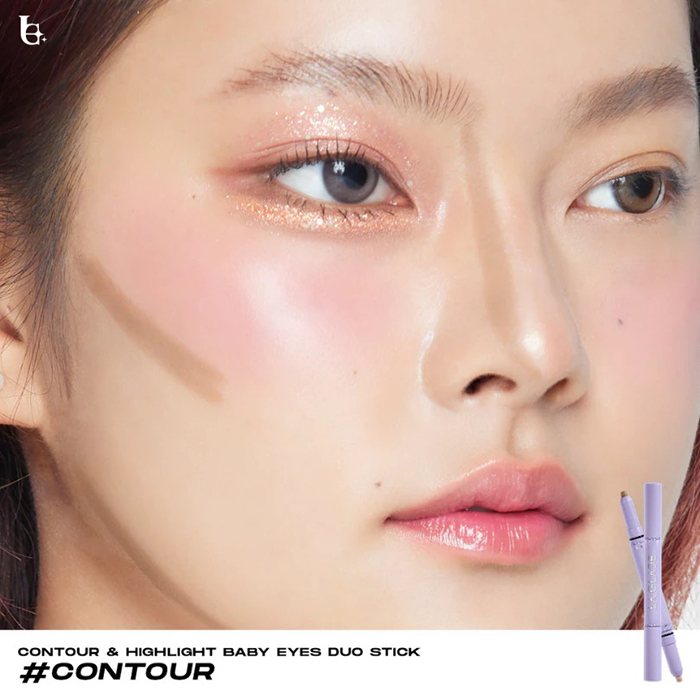 ไฮไลท์และคอนทัวร์ 2in1 LA GLACE Contour & Highlight Baby Eyes Duo Stick