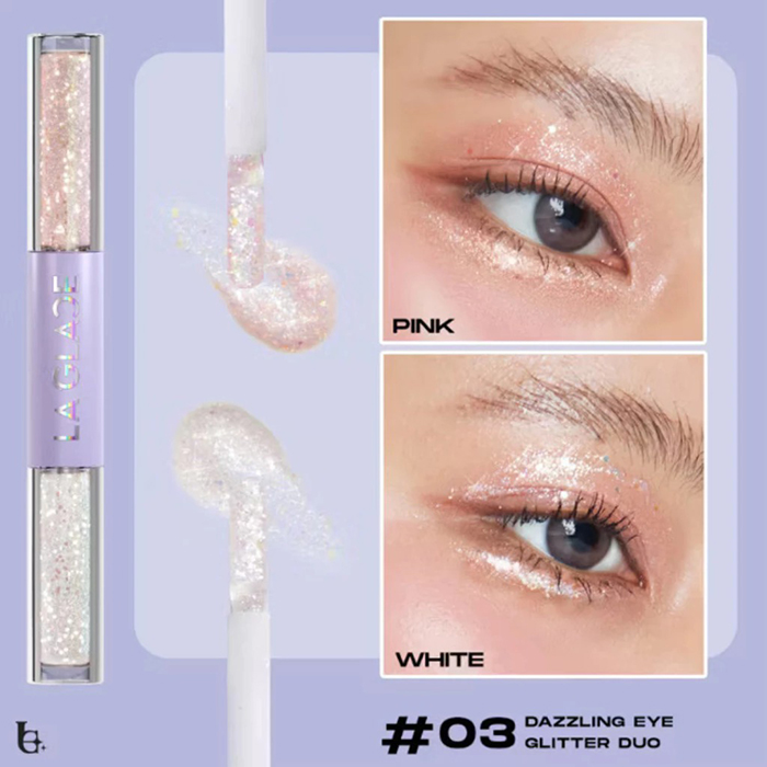 อายแชโดว์ LA GLACE Dazzling Eye Glitter Duo 