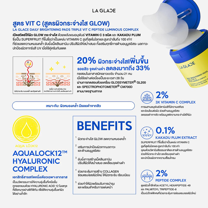 โทนเนอร์แพด LA GLACE Daily Toner Pads