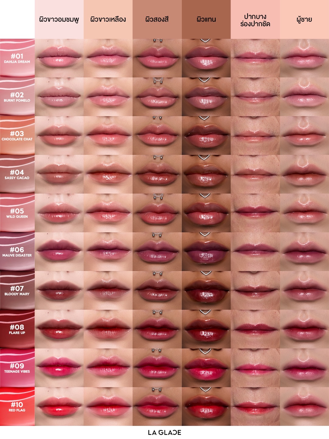 ลิปทินท์ LA GLACE Flextopia Glassy Tint