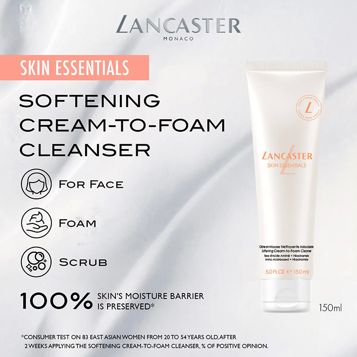 โฟมล้างหน้า LANCASTER Softening Cream-to-Foam Cleanser
